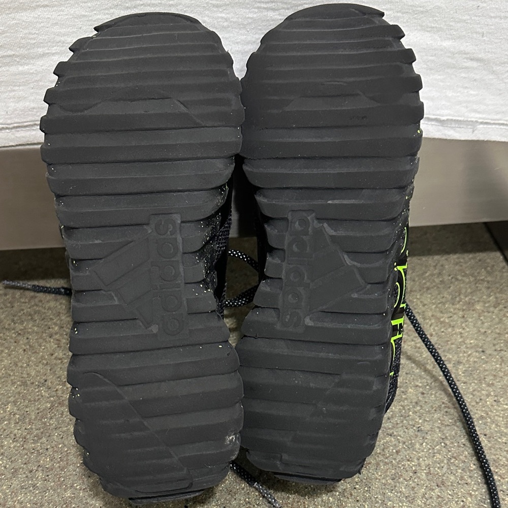 Adidas Black and Lime Green Athletic Shoes - Picture 4 of 5